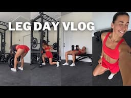 BRUTAL LEG DAY VLOG | BALANCE week 9 day 1 in our new garage gym!!!