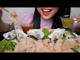FRESH OYSTERS + JELLY FISH (ASMR CRUNCHY EATING SOUNDS) LIGHT WHISPERS | SAS-ASMR