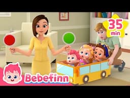 🚌 Wheels on The Bus +More Nursery Rhymes for KidsㅣBebefinn Baby Car
