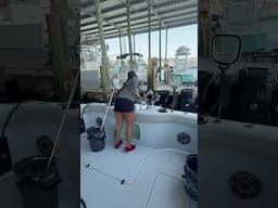 Getting her clean