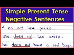 Simple present tense negative sentences | English grammar