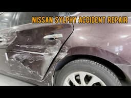 Left rear wheel arch accident repair