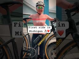 First ride in Michigan🚴‍♀️❤️ #usa #michigan #cycling #bike #cannondale #bikelife #spring