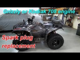 Yamaha Grizzly, Kodiak 708 engine spark plug replacement procedure.