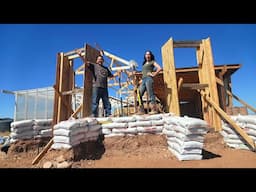 Huge Progress On Building Our MASSIVE Earthbag Wall