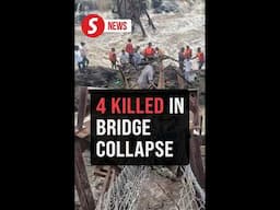 India rescuers search for several still trapped after bridge collapse kills four