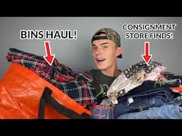 Bins Thrift Haul + Consignment Arbitrage Scores to Resell on Poshmark & eBay for Profit!