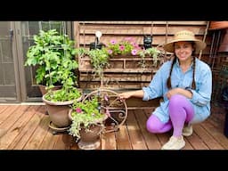 Hiding Garden Supplies With Flowers 🌸 Planting Up My Flower Cart!