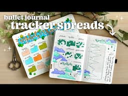 bullet journal TRACKER spread layout ideas !! ✿ (unboxing a NEW journal & GIVEAWAY ft. Tiefossi)