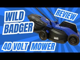Wild Badger 14" 40V Electric Lawn Mower Review | Budget-Friendly Cordless Mower Demonstration