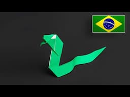 Como Fazer uma Cobra de Origami – Tutorial PT-BR