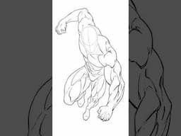 Drawing a Dynamic Punching Pose - Top Down View