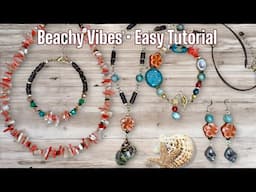 Make an Ocean-Inspired Jewelry Set! | 2 Necklaces, 2 Bracelets & Earrings Tutorial