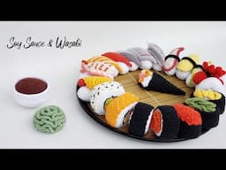 Crochet Soy Sauce and Wasabi Sushi | Amigurumi Tutorial | SpringDay DIY