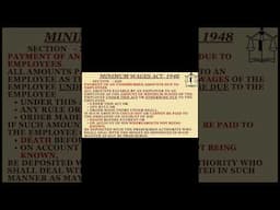 Minimum Wages Act,1948 | Day 2 | Part 4 | Section 22D #minimumwages #hr #short #readytogetupdate