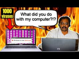 INDIAN SCAMMER VS. 1,000 VIRUSES! (Computer Annihilated!)