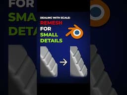 Blender Remesh Pro Tip: Control Voxel Density with Scale! #blender #gameart  #3dmodeling