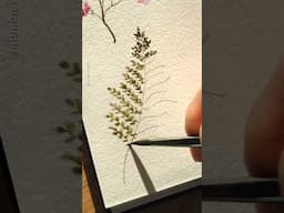 Simple fern with watercolors