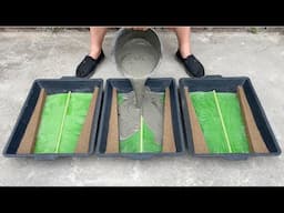 Creative artwork from cement and banana leaves // Effective ways to make plant pots at home