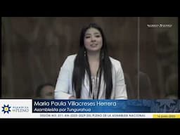 Asambleísta María Paula Villacreses - Sesión 011 - #LeyIntegridadPública
