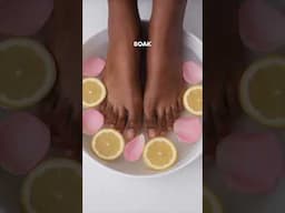 Soft Feet in 1 Soak? Try This Salt + Lemon + Rose Glow Hack! 🌹🦶 #feetcare #softfeet #glowup
