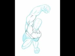 Drawing a Pose - Foreshortened Flying Upward #drawing #poses #art