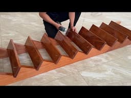 Amazing Ideas Woodworking Techniques Fastesy And Easy - Build And Install A Custom Wooden Staircase