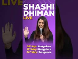 Bangalore shows on 20 Apr, 18 and 24 May. Tix on BMS. #standupcomedy #indianstandup #standupshorts