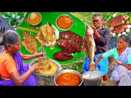 FISH FEAST..!! South Indian Style FISH CURRY Cooking | கிராமத்து மீன் விருந்து | Fish Kulambu Recipe