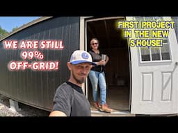 ARE WE EVEN OFF GRID NOW? | bluetti apex 300 | work, couple, tiny house, homesteading, off-grid