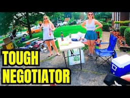 SHE WAS THE TOUGHEST YARD SALE NEGOTIATOR
