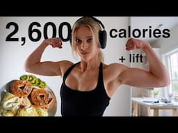 full day of eating and working out | 2,600 calories + 75 Hard