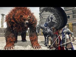 The Strongest Great Red Bear Vs DLC Knight - Elden Ring Shadow of the Erdtree