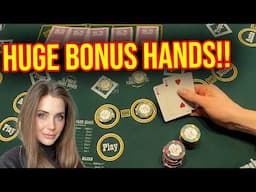 ULTIMATE TEXAS HOLD'EM WITH SARAH!! BIG BONUS HANDS!!