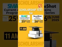 Scholarship test for Sure Shot Mains and SMART Current Affairs | Vajiram and Ravi