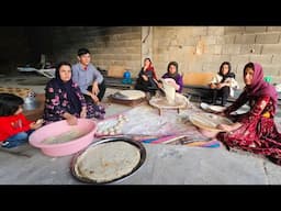 Baking Traditional Bread with the Kind Hands of Mrs. Farideh and Her Daughter-in-Law