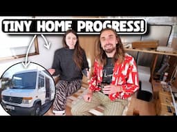 Our Tiny Home Is Coming Alive!! - Bed Build and Seating | Vario Van Build