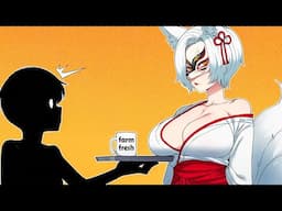 An Isekai Game Where You Milk Favor From a Yokai Kitsune by Balancing Trays