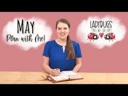May 2025 Monthly A5 Plans by Just Scribble Plan with Me - Ladybugs || Mandy Lynn Plans