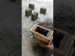 Pedreiro faz Tijolos com Forma de Madeira #construção