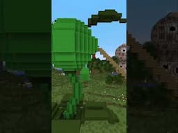 Zombie enters HUGE Peashooter Build! Pikachu's Demise!  #minecraft #peashooter #pikachu