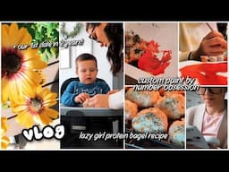a few days in my life vlog || lazy girl protein bagel recipe, our 1st date in 2 YEARS!!💞 + more!