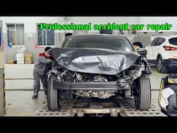 From Damaged to New Official Nissan Sylphy Front End Repair