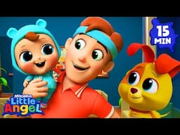 Heads Shoulders Knees And Toes | Animal Learning Videos | Little Angel Kids Songs & Nursery Rhymes