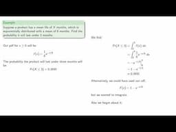 The Mean of the Exponential Distribution