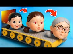 Squid Game Doll Sad Origin Story! Playing as Squid Game Doll Family in Squid Game 3!