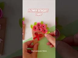 easy flower bouquet card #easycraft #giftideas #cutegiftideas #handmadecard #cutecraft #flowercraft