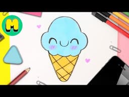 ¡Aprende a Dibujar el Helado Kawaii Más ADORABLE!