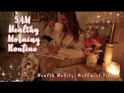 5AM MORNING ROUTINE as a MOM (Healthy Habits, Fitness, Bible Study,Wellness) Calming & Peaceful