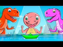 Row Row Row Your Boat | Baby Trex | FunForKidsTV - Nursery Rhymes & Songs